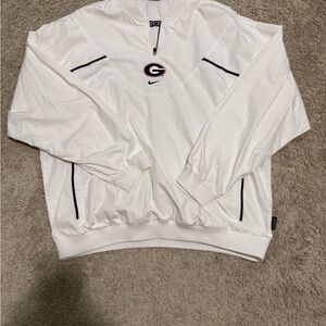 GA Bulldogs Nike White Jacket with Black Details